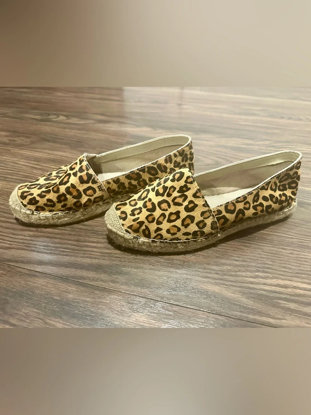 Anthropologie Leopard Print Espadrille Flats - Brown & Black Women 9 US 40 EU